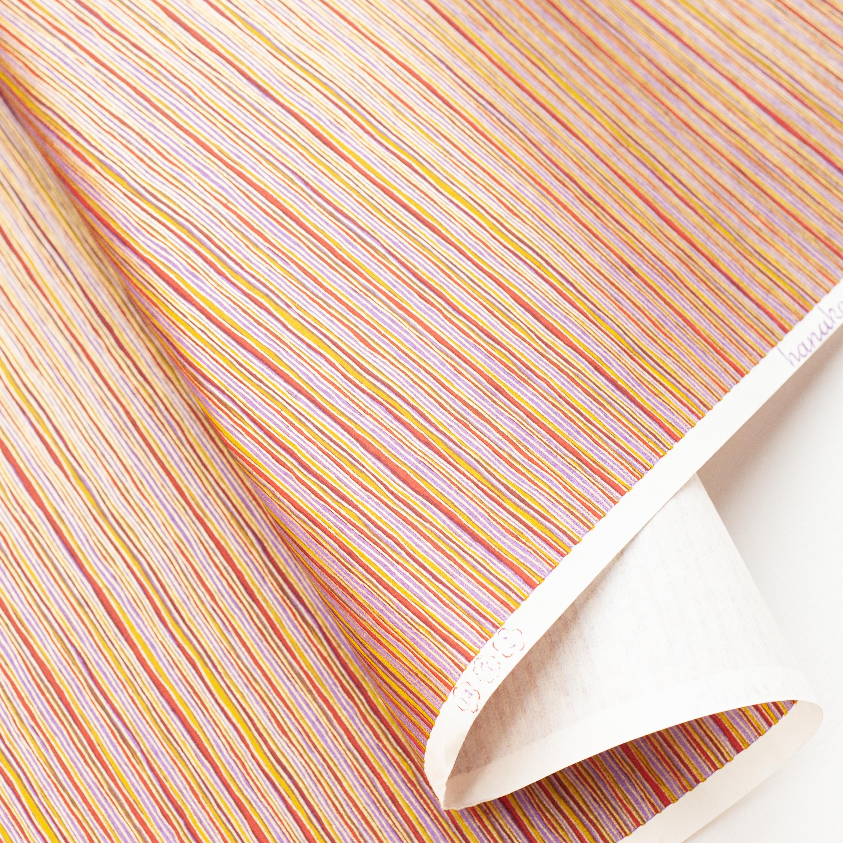 CH440: Wavy Stripes Mustard/Red, Paper, Kami - Kami 