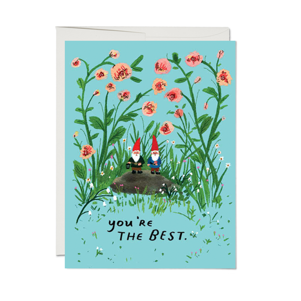 Love & Friendship Card | Gnomes | Red Cap - Kami Paper