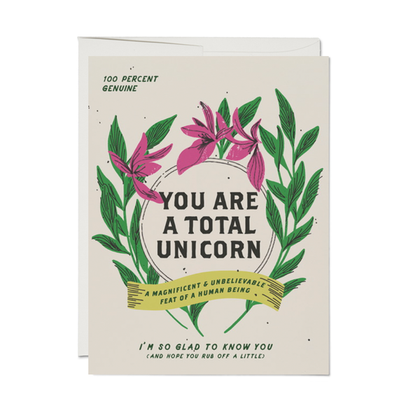 Love & Friendship Card | Total Unicorn | Red Cap Cards - Kami Paper