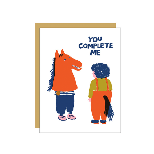 Love & Friendship Card | You Complete Me | Egg Press - Kami Paper