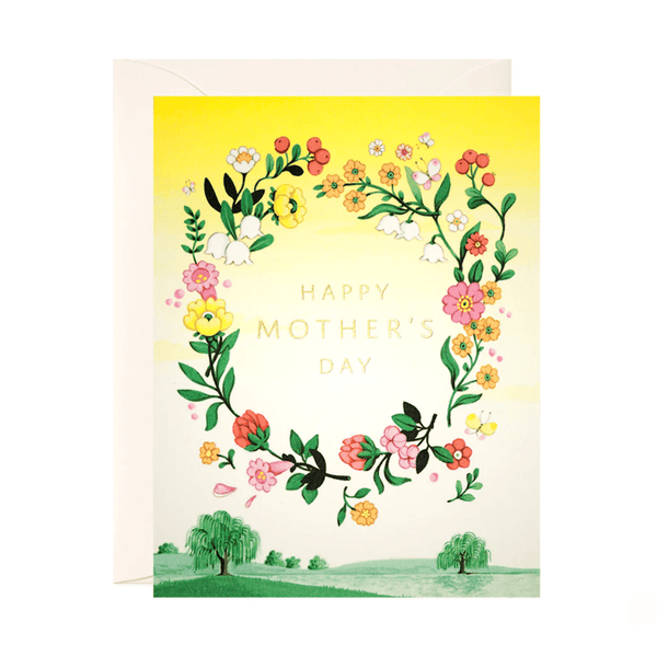 Mother's Day Card | Yellow Floral Mother's Day | Joojoo Paper