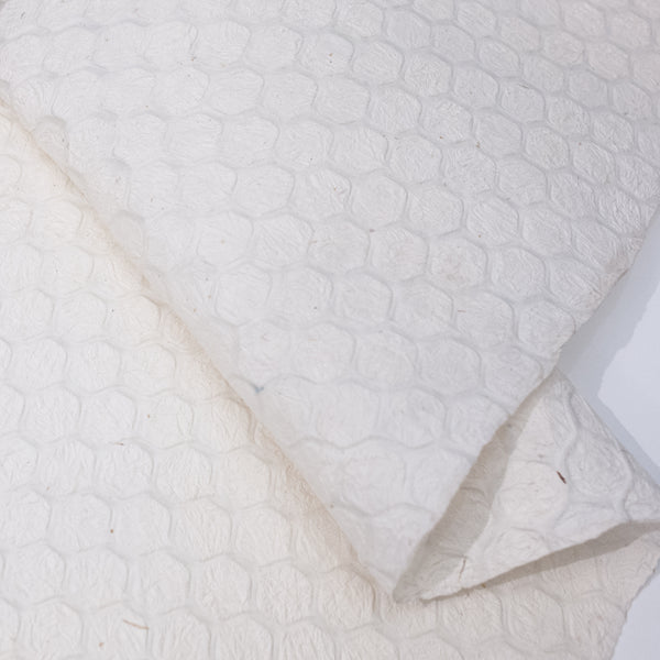 Nepalese Paper | Lokta | Embossed Mesh| Large | Natural - Kami Paper