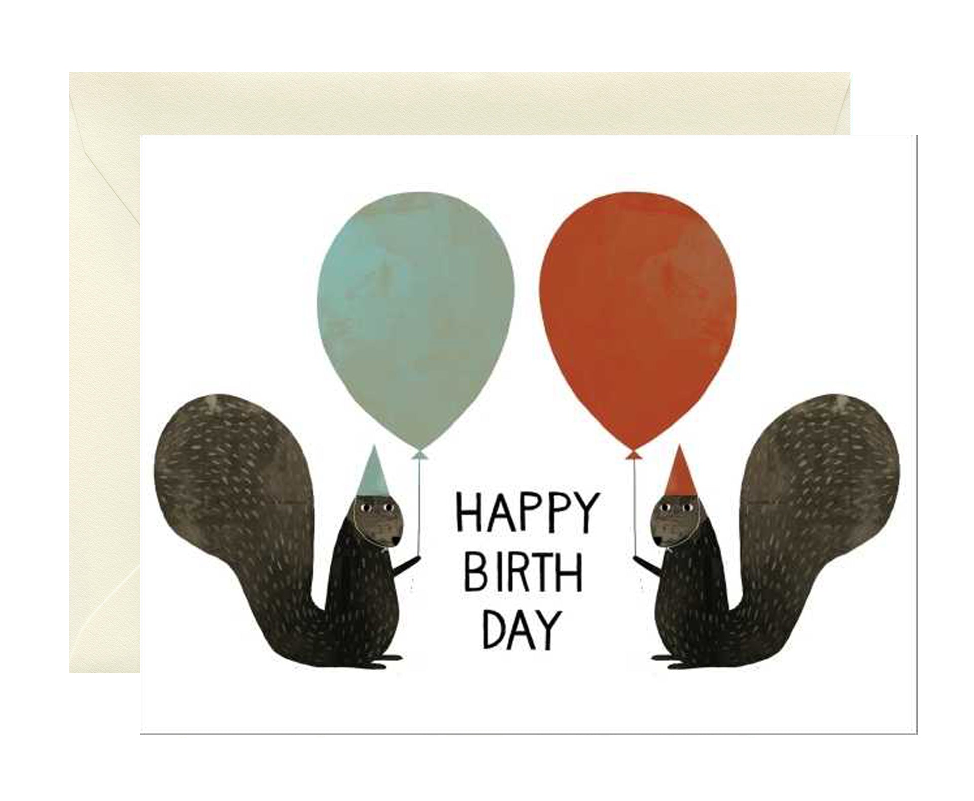 Birthday Card | Birthday Squirrels | Red Cap Cards - Kami Paper