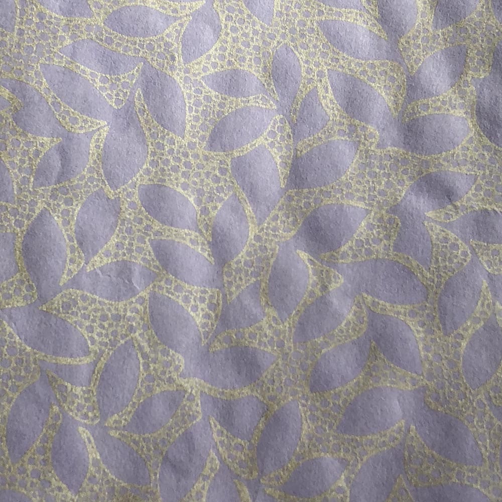 Thai Paper | Screenprint | Leaf Motif | 3 COLOUR  OPTIONS AVAILABLE