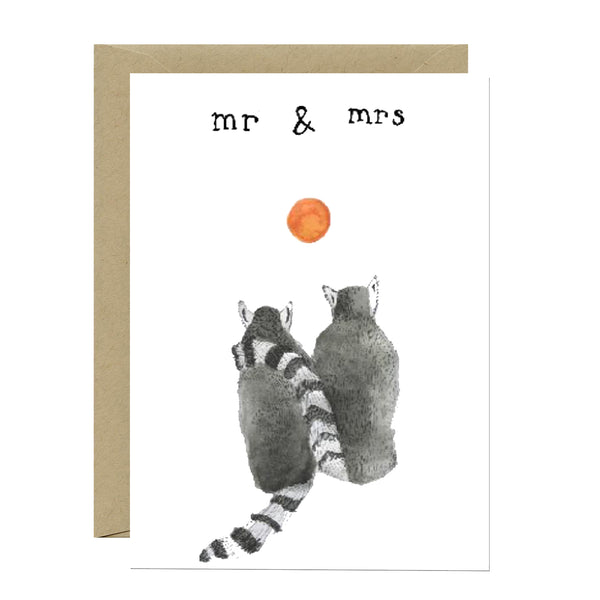 Wedding Card | Mr & Mrs | Sunset | Dear Prudence - Kami Paper